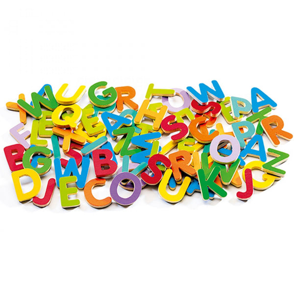 Holzmagnete – Buchstaben, 83 Stück