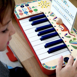 Synthesizer aus Holz - Elektronisches Kinder-Keyboard