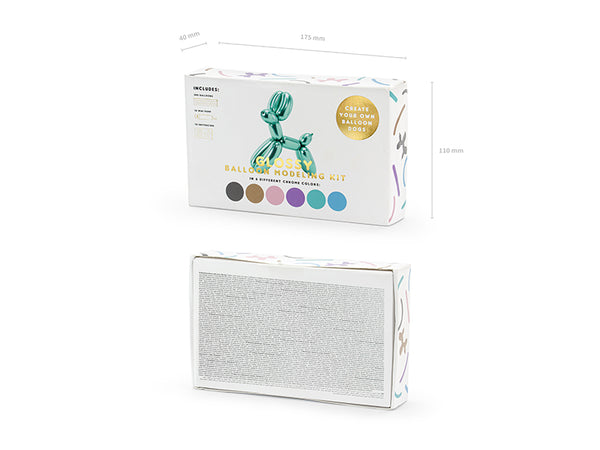 Modellierballons 130 cm – Glossy Mix mit Pumpe