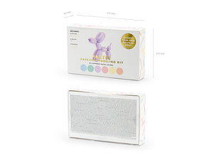 Modellierballons 130 cm – Pastellfarbener Mix mit Pumpe