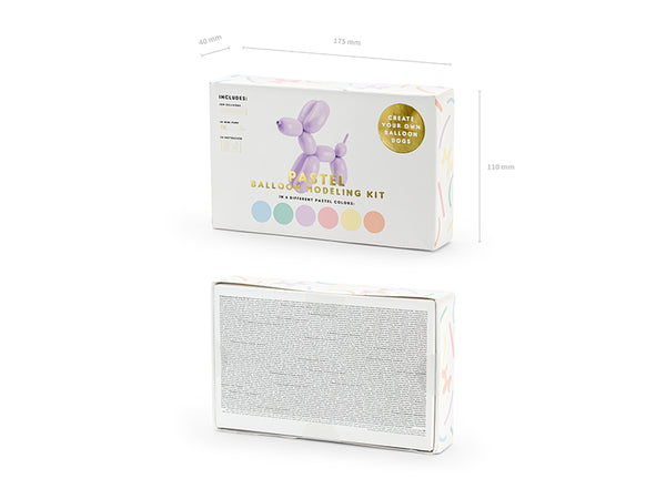 Modellierballons 130 cm – Pastellfarbener Mix mit Pumpe