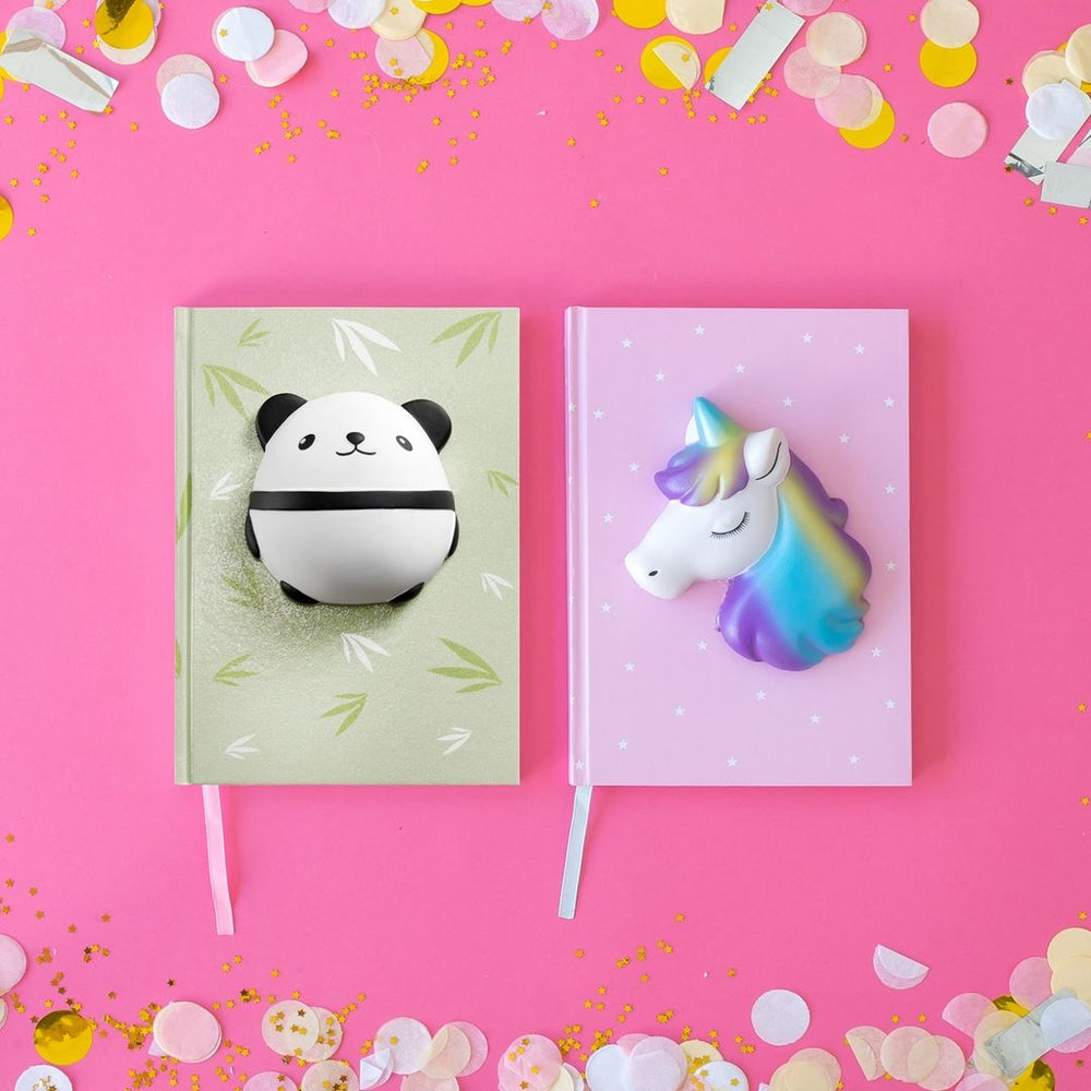 Notizbuch A5 mit weicher Squishy-Figur – Unicorn