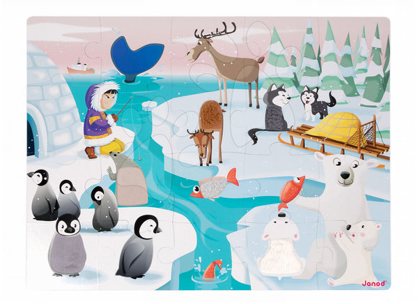 Puzzle sensoryczne Janod - Lodowa kraina - Tublu.de