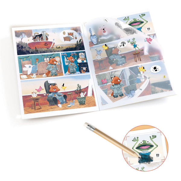 Zestaw artystyczny Djeco kalkomania komiks - Żeglarz & Gipsy - Tublu.de