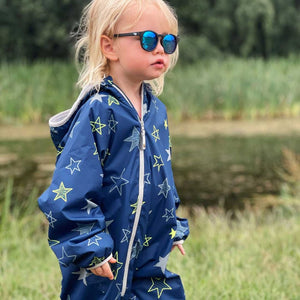 Regenanzug mit Futter All In One - Stars 6-12m
