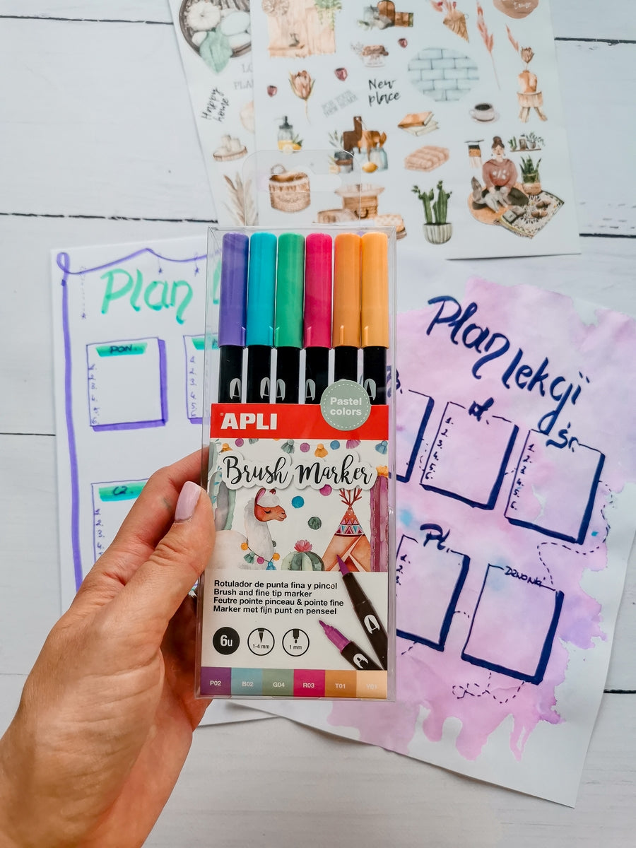Doppelseitige Marker Brush Marker – 12 Farben