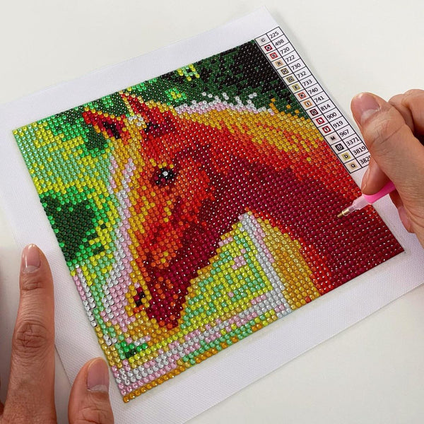 Kreatives Set mit Diamanten – Pferd