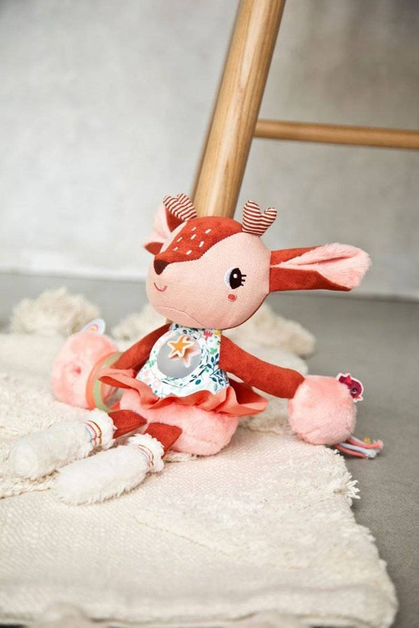 Multifunktionales Aktivitätsspielzeug zum Kuscheln – Reh Stella