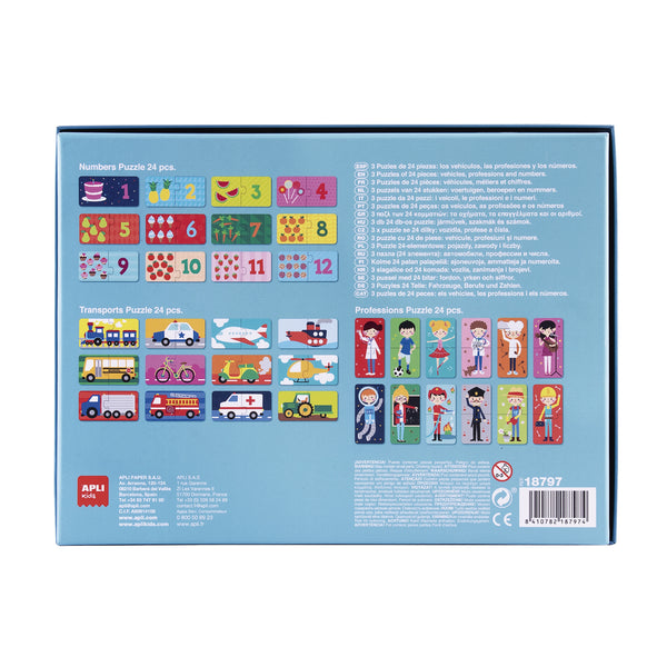 Zweiteiliges Puzzle-Set – Stadt 3+