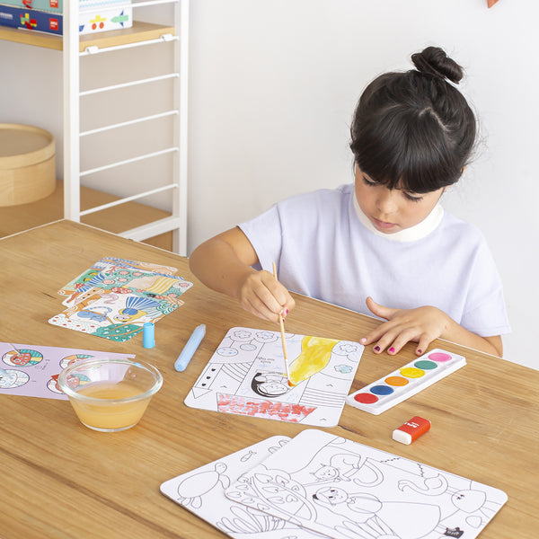 Kunstset mit Wasserfarben und Zauberstift – Magic Art