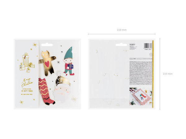 Geschenkanhänger  - Nikolaus (12 Stück)