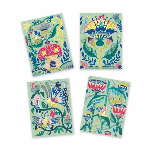 Wydrapywanka pastelowa Djeco - Tajemniczy ogród - Tublu.de