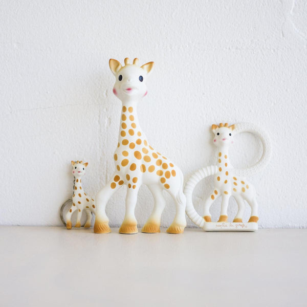 Sophie die Giraffe Dreierpack  – Sophie die Giraffe mit Schlüsselanhänger und Beißring So'Pure