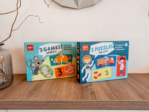 Zweiteiliges Puzzle-Set – Stadt 3+