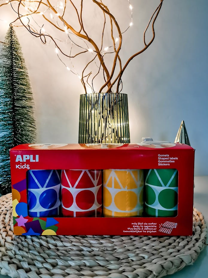 Geometrische Aufkleber-Set auf XL-Rollen
