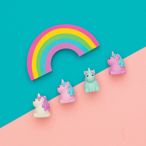 Duftende Radiergummis – Einhörner & Regenbogen