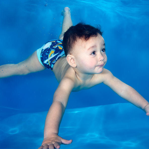 Schwimmwindel Happy Nappy DUO 12-24 Monate Flugzeuge (XL)