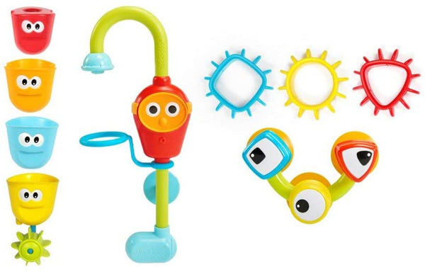Badespielzeug -  Fröhlicher Wasserhahn und sich drehende Rädchen