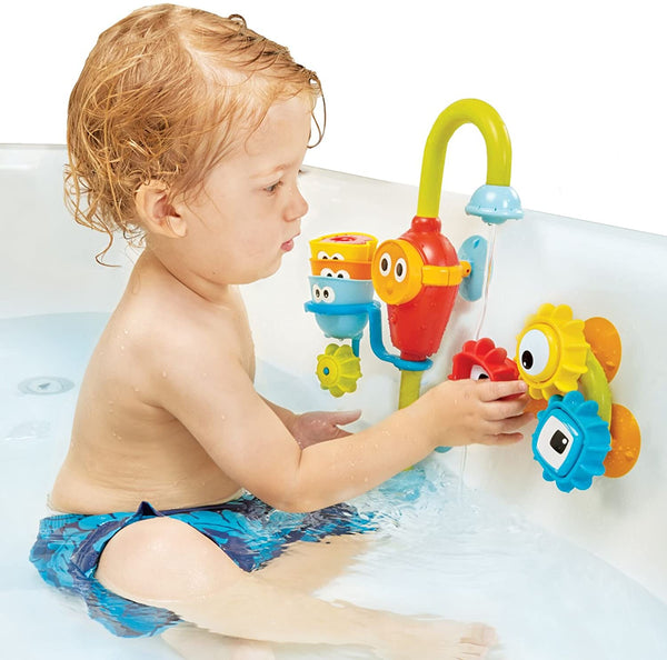 Badespielzeug -  Fröhlicher Wasserhahn und sich drehende Rädchen
