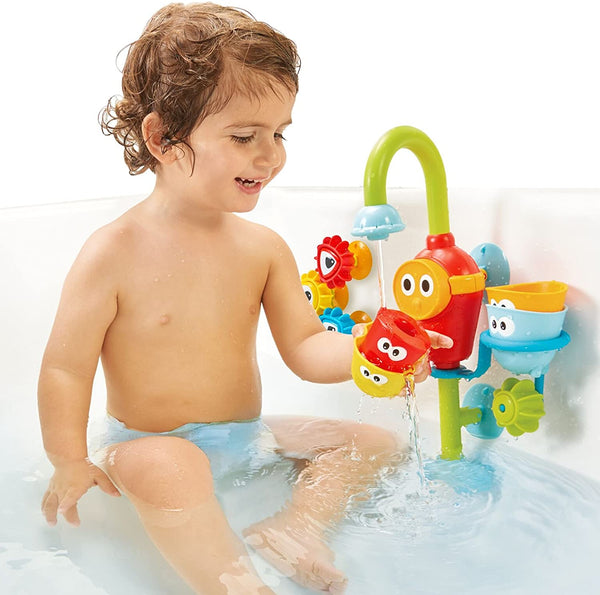 Badespielzeug -  Fröhlicher Wasserhahn und sich drehende Rädchen