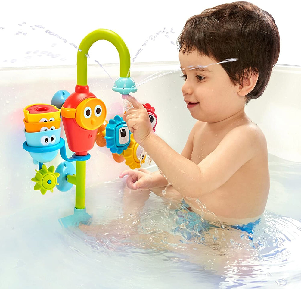 Badespielzeug -  Fröhlicher Wasserhahn und sich drehende Rädchen