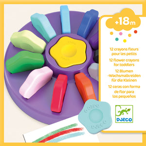 Set mit 12 Blumen-Buntstiften für Kleinkinder