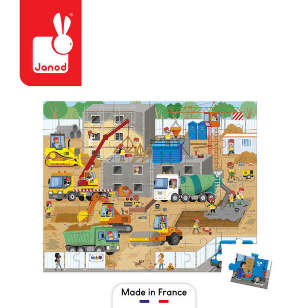 Puzzle im Koffer Made in France – Baustelle 36 Teile 4+