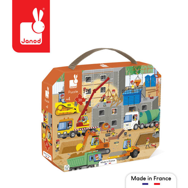 Puzzle im Koffer Made in France – Baustelle 36 Teile 4+
