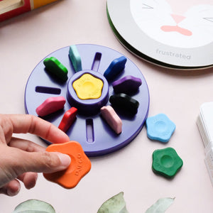 Set mit 12 Blumen-Buntstiften für Kleinkinder