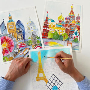 Aquarellum Set – „Hauptstädte” Malset