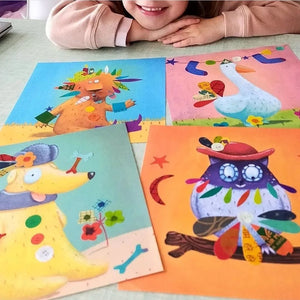 Zestaw artystyczny z naklejkami Djeco - Zwierzęta - Tublu.de