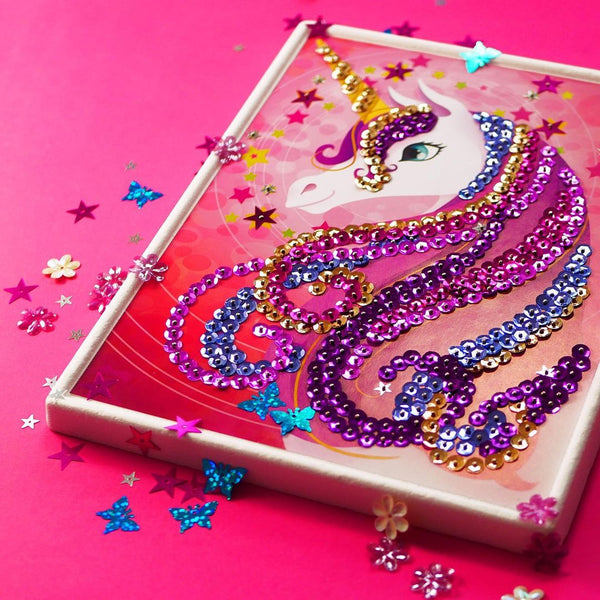 Bilder mit Pailletten – Einhorn