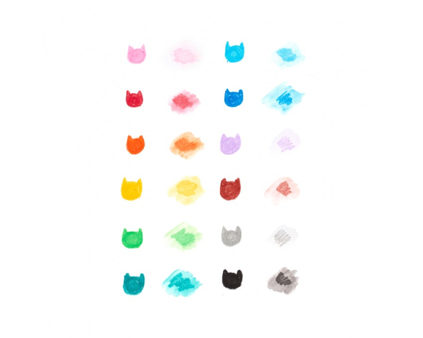 Aquarell-Gelstifte, 12er-Set – Katzenparade