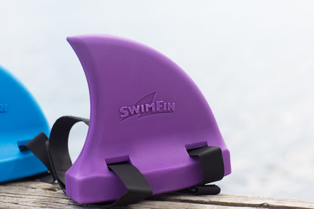 Haifischflossen-Schwimmgürtel für Kinder – Lila
