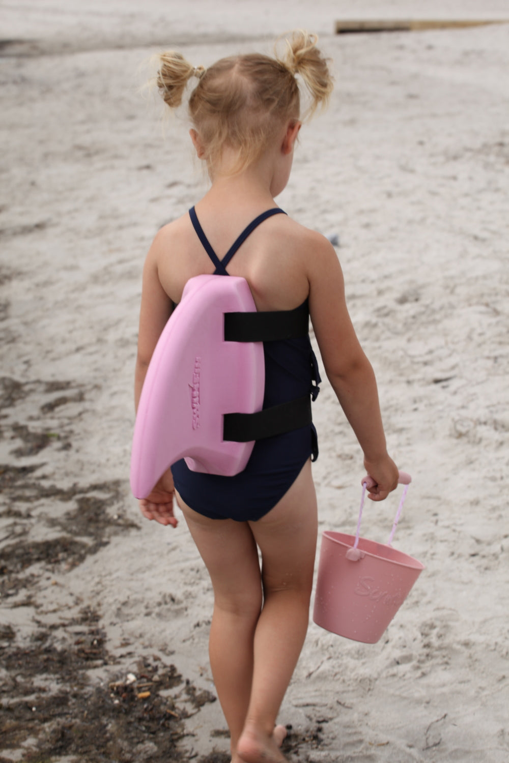 Haifischflossen-Schwimmgürtel für Kinder – Puderrosa