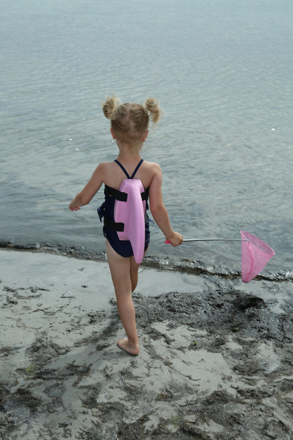 Haifischflossen-Schwimmgürtel für Kinder – Puderrosa