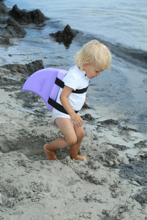 Haifischflossen-Schwimmgürtel für Kinder – Lila
