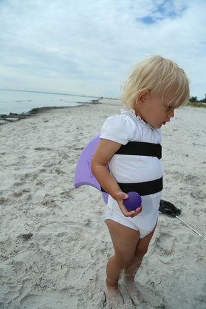 Haifischflossen-Schwimmgürtel für Kinder – Lila