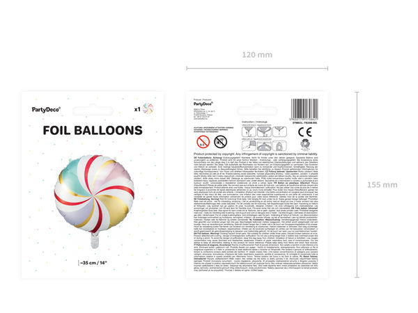 Folienballon - Bonbon Mix, 35 cm