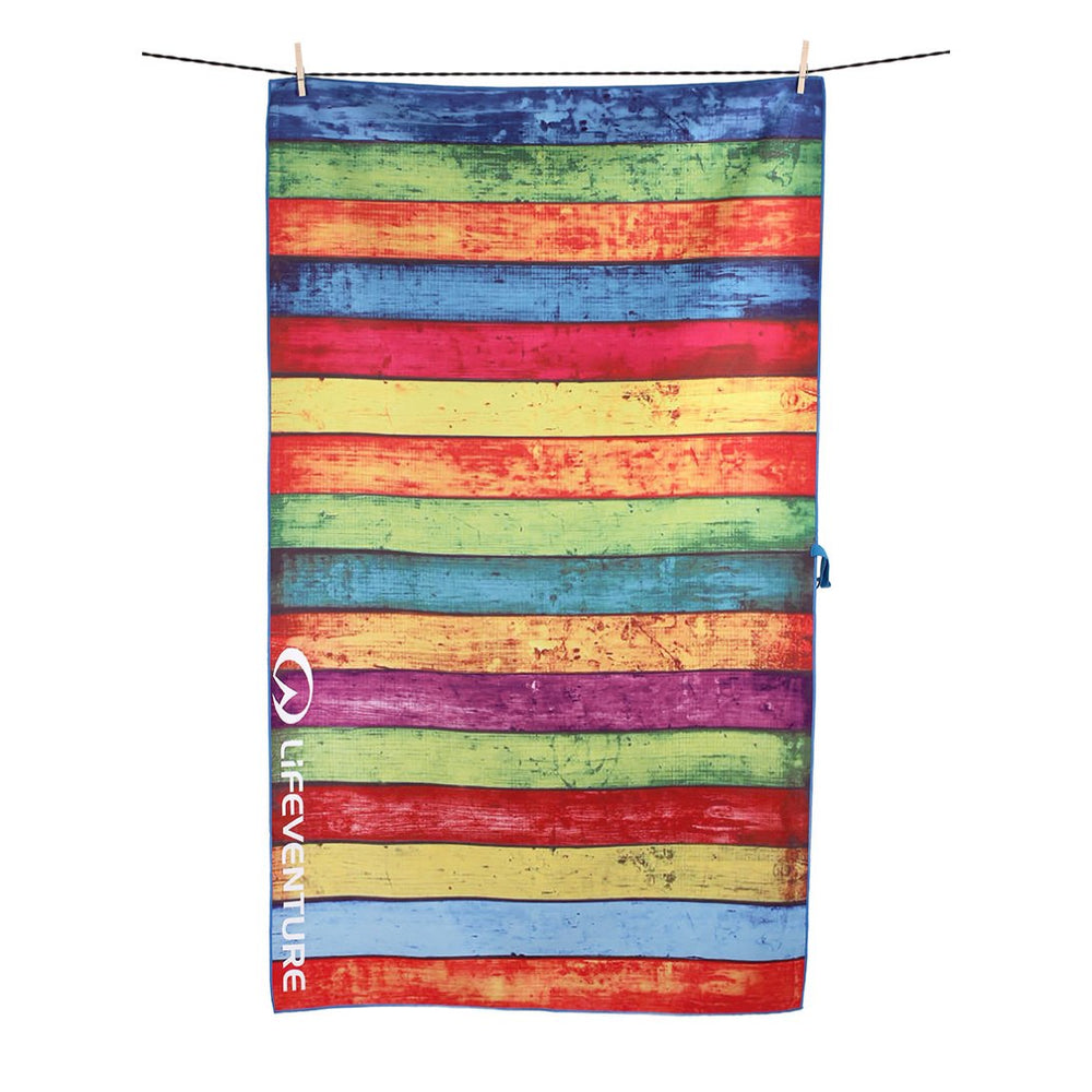 Schnelltrocknendes Handtuch SoftFibre – Striped Planks 150 x 90 cm