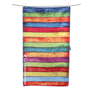 Schnelltrocknendes Handtuch SoftFibre – Striped Planks 150 x 90 cm