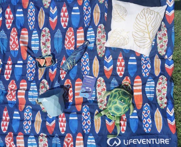 Wasserdichte Picknickdecke – Surfboards