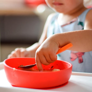 Esslernschüssel für Babys Doidy Bowl – rot
