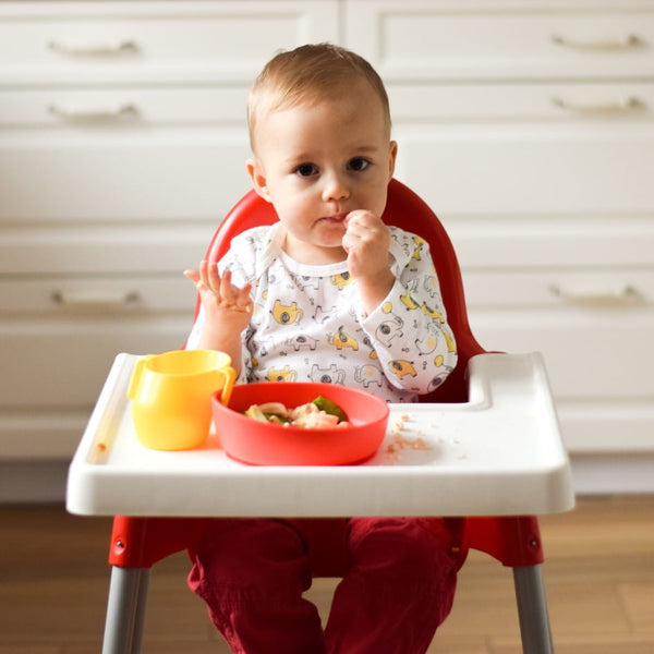Esslernschüssel für Babys Doidy Bowl – rot