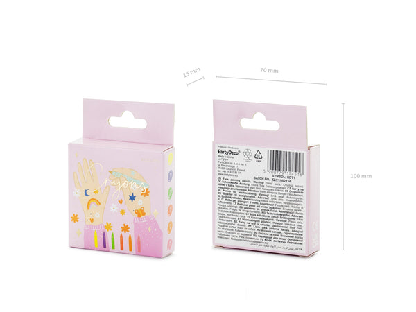 Gesichtsmalstifte, 6 Stück – Neonfarben