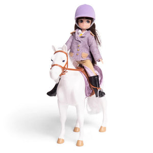 Puppe – Jockey mit Pferd