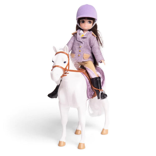 Puppe – Jockey mit Pferd