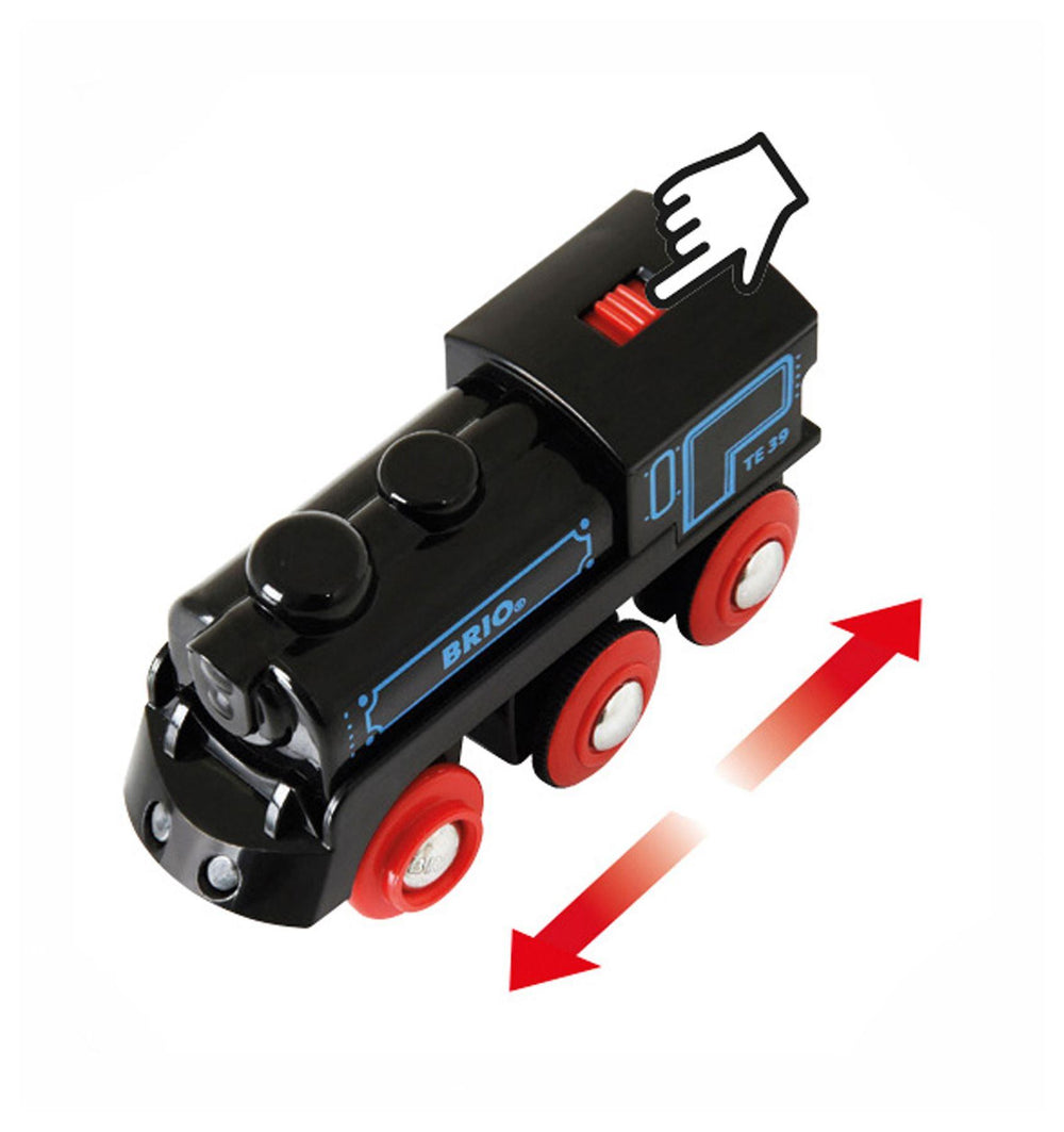 Schwarze Lokomotive mit Mini-USB