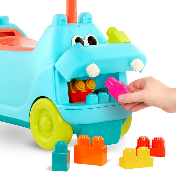 Rutschfahrzeug mit Klötzen – Nilpferd – Locbloc Hippo - Tublu.de