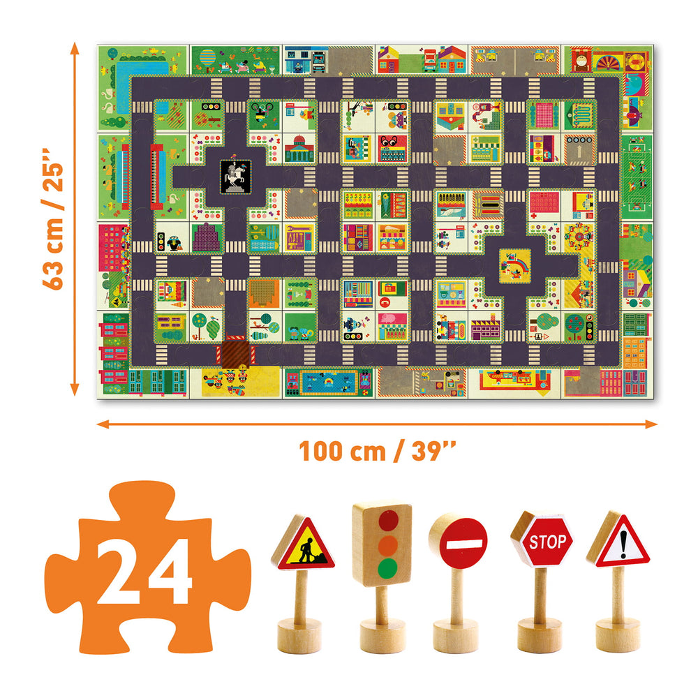 Riesenpuzzle  – Straße mit Verkehrszeichen - Tublu.de
